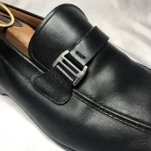 Magnanni | Shoes | Magnanni Lino Black Leather Dress Loafers  display picture 1